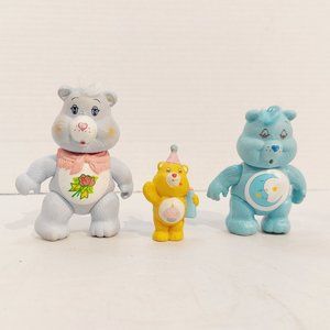 Vtg 1984 Care Bear PVC Figures ~ Grams Bear, Birthday Bear, Bedtime Bear